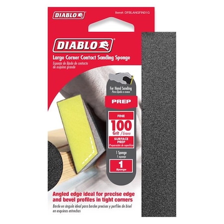 Diablo Diablo 5 in. L X 3 in. W X 1 in. 100 Grit Fine Angled Sanding Sponge DFBLANGFIN01G